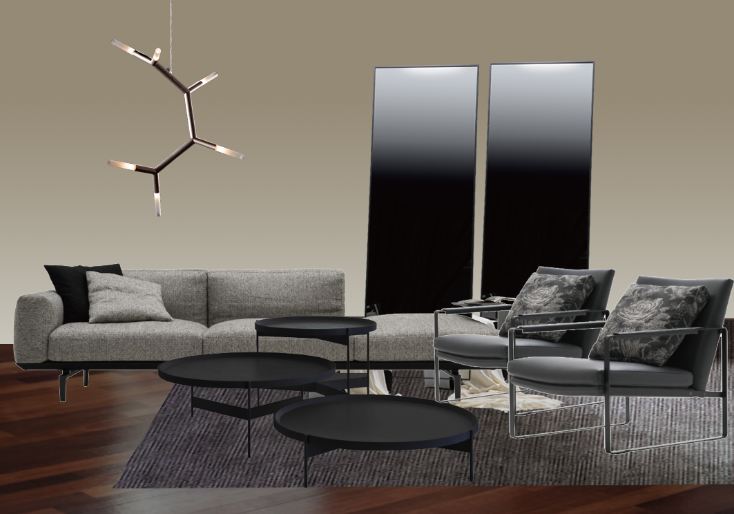 apartment potts point contemporary chic camerich sofa mirrors rug collection christopher boots meizai prostoria coffee table mood board inspiration xavier hinde interiors interior design sydney australia