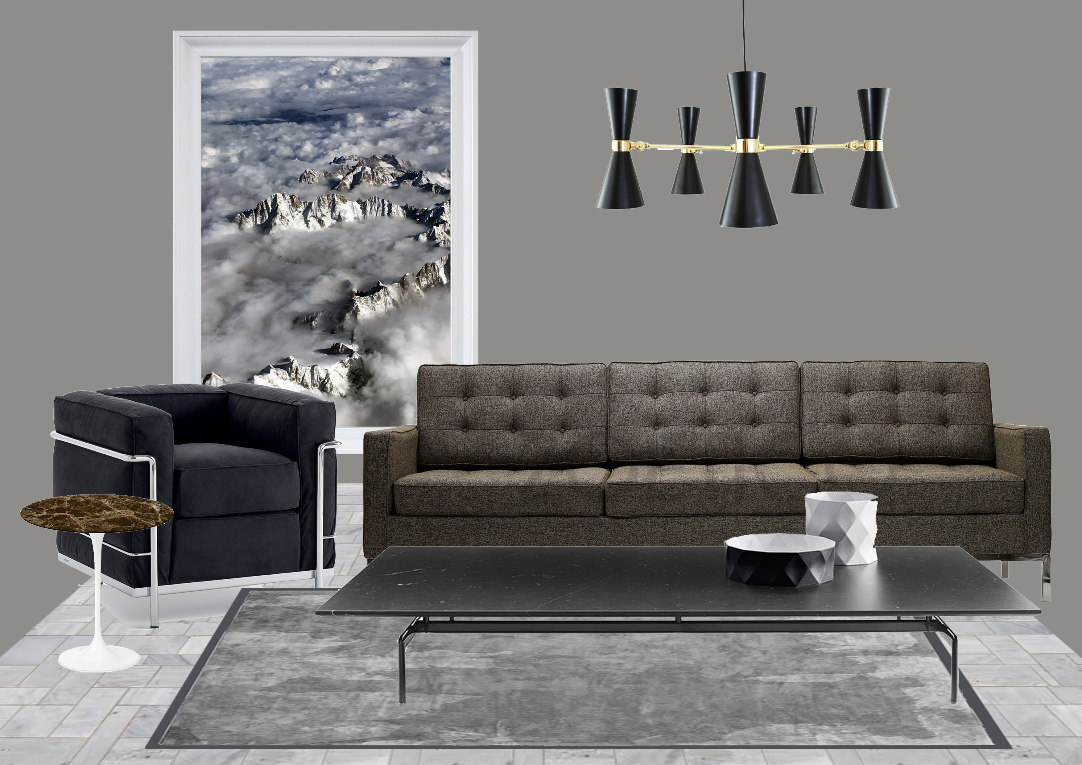 apartment darlinghurst harry seidler horizon building glamorous contemporary city pad knoll corbusier vintage grey walls poliform minotti xavier hinde interiors interior deisgn